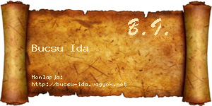 Bucsu Ida névjegykártya